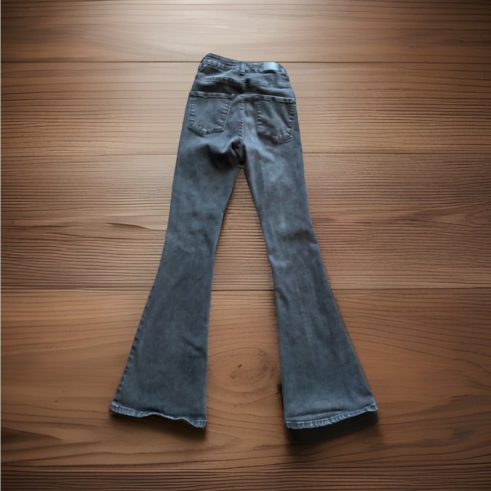 Aeropostale high waisted Flare Black Jeans size 2 in GUC - Picture 2 of 3